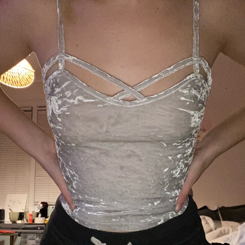 Velvet modern trendy top